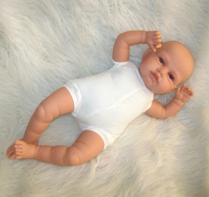 AJ12a Antonio Juan levensechte babypop Babydo bruine ogen in kleding speen 50 cm - Afbeelding 5