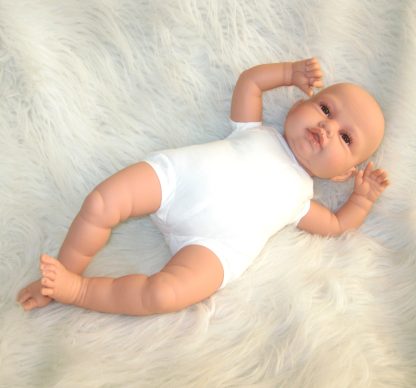AJ12a Antonio Juan levensechte babypop Babydo bruine ogen in kleding speen 50 cm - Afbeelding 8
