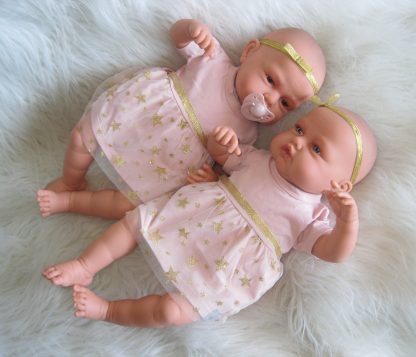 AJ12a Antonio Juan levensechte babypoppen Babydo Combi set van 2 poppen in kleding en speen - Afbeelding 4