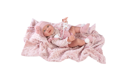 AJ13a Antonio Juan levensechte babypop full body met slaapogen kleding speen 42 cm - Afbeelding 3