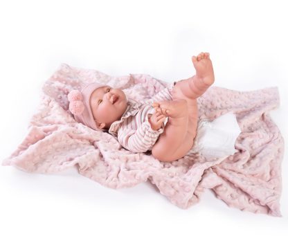 AJ13a Antonio Juan levensechte babypop full body met slaapogen kleding speen 42 cm - Afbeelding 15