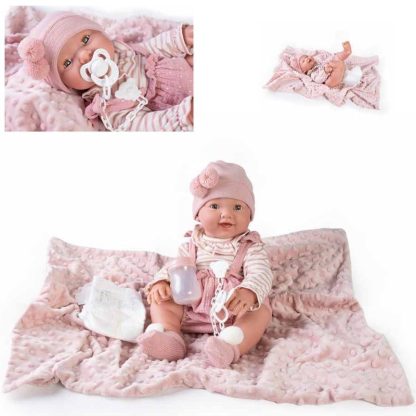 AJ13a Antonio Juan levensechte babypop full body met slaapogen kleding speen 42 cm - Afbeelding 19