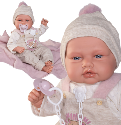 AJ0 Antonio Juan levensechte babypop babydoo met kleding deken en speen 50 cm - Afbeelding 7