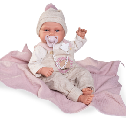 AJ0 Antonio Juan levensechte babypop babydoo met kleding deken en speen 50 cm - Afbeelding 3