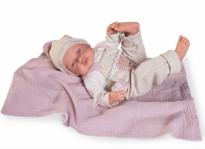 AJ0 Antonio Juan levensechte babypop babydoo met kleding deken en speen 50 cm - Afbeelding 12