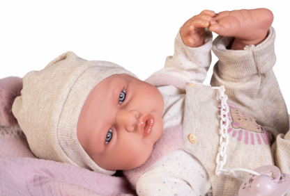 AJ0 Antonio Juan levensechte babypop babydoo met kleding deken en speen 50 cm - Afbeelding 4