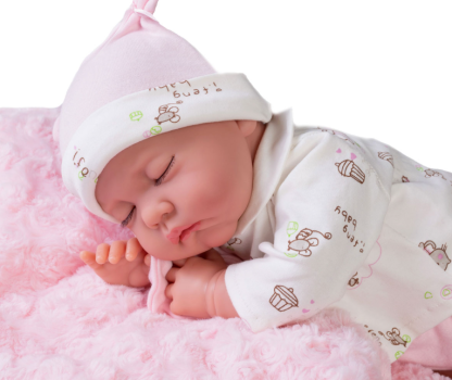 AJ15a Antonio Juan pop babypop softbody slapend met kleding en zacht kussen 40 cm - Afbeelding 5
