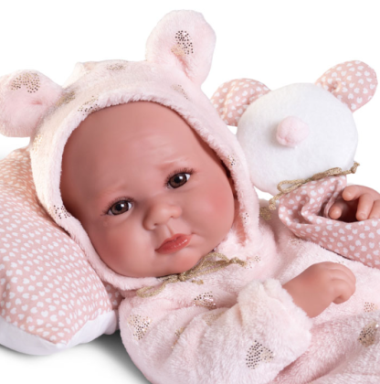 AJ06 Antonio Juan levensechte babypop meisje full body met bruine ogen 42 cm