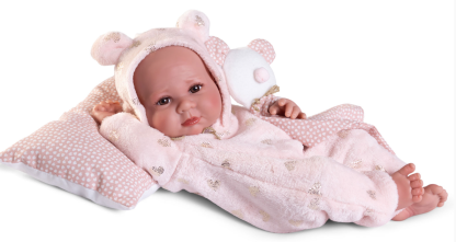 AJ06 Antonio Juan levensechte babypop meisje full body met bruine ogen 42 cm - Afbeelding 15