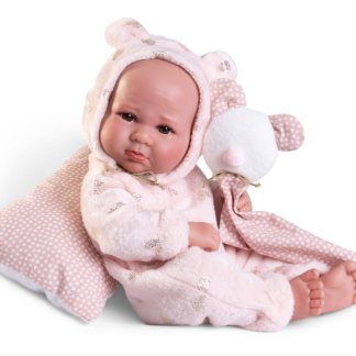 AJ06 Antonio Juan levensechte babypop meisje fullbody met bruine ogen 42 cm