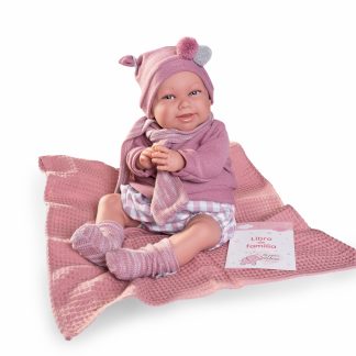 AJ11d Antonio Juan Mijn eerste reborn baby grote babypop met kleding deken en speen 52 cm