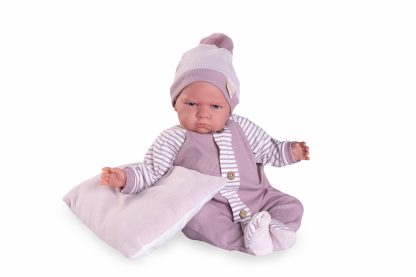 AJ11g Antonio Juan Mijn eerste reborn baby grote babypop in roze kleding en kussen 52 cm - Afbeelding 2