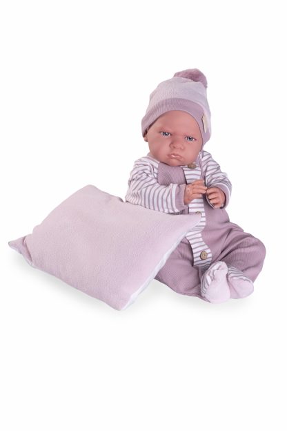 AJ11g Antonio Juan Mijn eerste reborn baby grote babypop in roze kleding en kussen 52 cm - Afbeelding 7