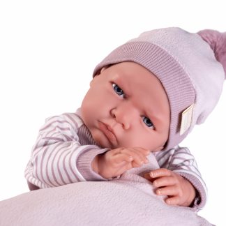 AJ11g Antonio Juan Mijn eerste reborn baby grote babypop in kleding en kussen 52 cm