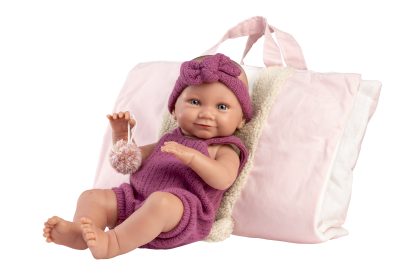 L00a Llorens levensechte babypop meisje fullbody met kleding en slaapzak 40cm - Afbeelding 2