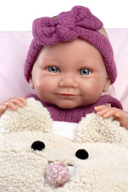 L00a Llorens levensechte babypop meisje fullbody met kleding en slaapzak 40cm
