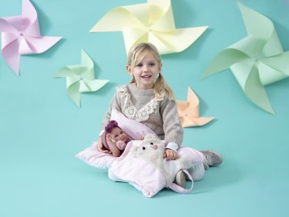 L00a Llorens levensechte babypop meisje fullbody met kleding en slaapzak 40cm - Afbeelding 19
