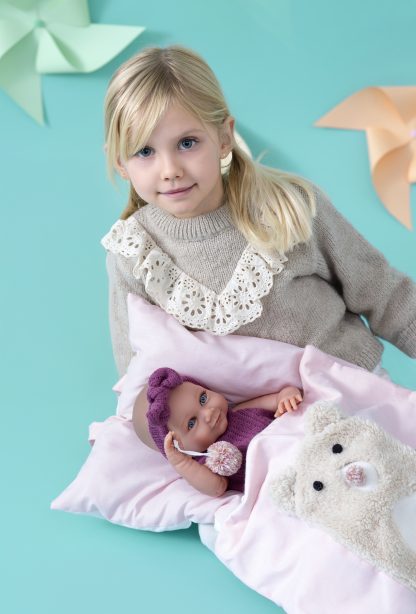 L00a Llorens levensechte babypop meisje fullbody met kleding en slaapzak 40cm - Afbeelding 18