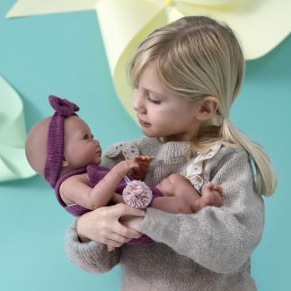 L00a Llorens levensechte babypop meisje fullbody in kleding en slaapzak 40 cm