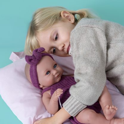 L00a Llorens levensechte babypop meisje fullbody met kleding en slaapzak 40cm - Afbeelding 7
