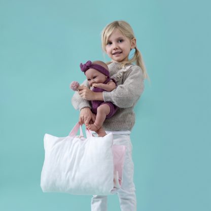 L00a Llorens levensechte babypop meisje fullbody met kleding en slaapzak 40cm - Afbeelding 12