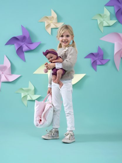 L00a Llorens levensechte babypop meisje fullbody met kleding en slaapzak 40cm - Afbeelding 11