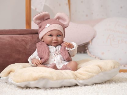 L00b Llorens levensechte babypop meisje fullbody met kleding en ligkussen 40 cm - Afbeelding 6