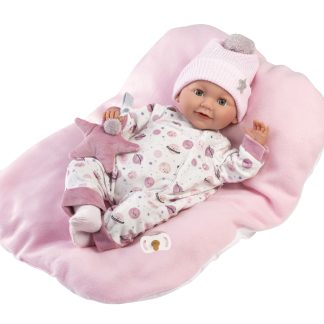 L00a Llorens babypop softbody baby met slaapogen geluid kussen speen 42cm