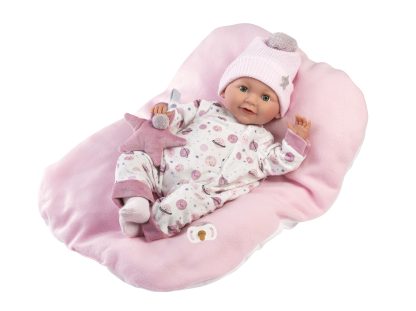 L00a Llorens babypop softbody baby met slaapogen geluid kussen speen 42 cm - Afbeelding 2