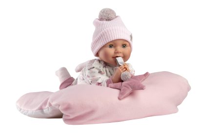 L00a Llorens babypop softbody baby met slaapogen geluid kussen speen 42 cm - Afbeelding 3