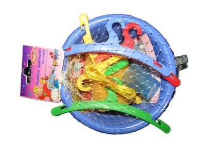 HU51 Accessoires setje - poppenkleding hangertjes - was spulletjes - Afbeelding 3
