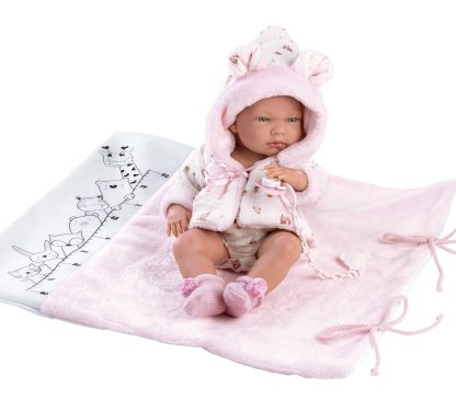 L02i Llorens levensechte babypop meisje full body met kleding deken en speen 40 cm - Afbeelding 2