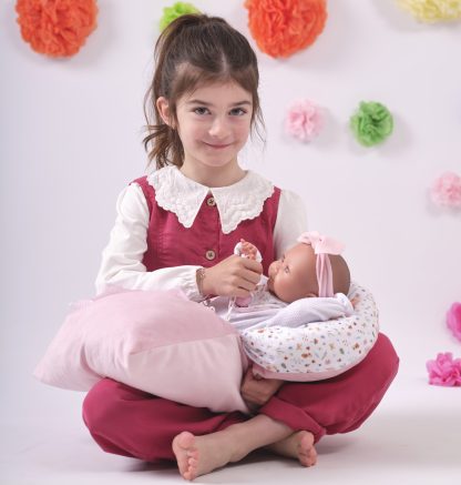 L00d Llorens levensechte babypop meisje full body in kleding en slaapzak 40 cm - Afbeelding 2