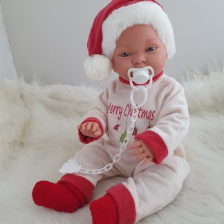 L000f Llorens babypop meisje full body 45 cm in Kerst set met speen - Limited Edition