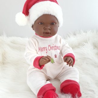 L000i Llorens babypop jongen full body 45 cm in Kerst set met speen - Limited Edition