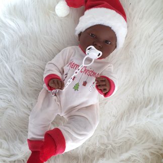 L000g Llorens babypop meisje full body 45 cm in Kerst set met speen - Limited Edition