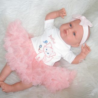 AJ12t Antonio Juan levensechte babypop Babydo blauwe ogen in kleding en speen 50 cm