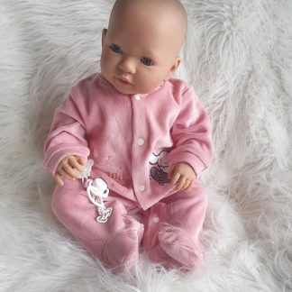 AD7f Levensechte Babypop soft body Lisa met slaapogen kleding speen 52cm