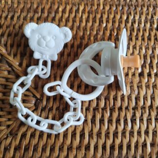 Speen wit Grote - Dikke maat voor babypoppen - Let op :  zie omschrijving voor welk model pop !