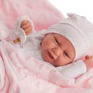 AJ05 Antonio Juan levensechte babypop meisje full body kleding deken speen 43 cm Laatste !